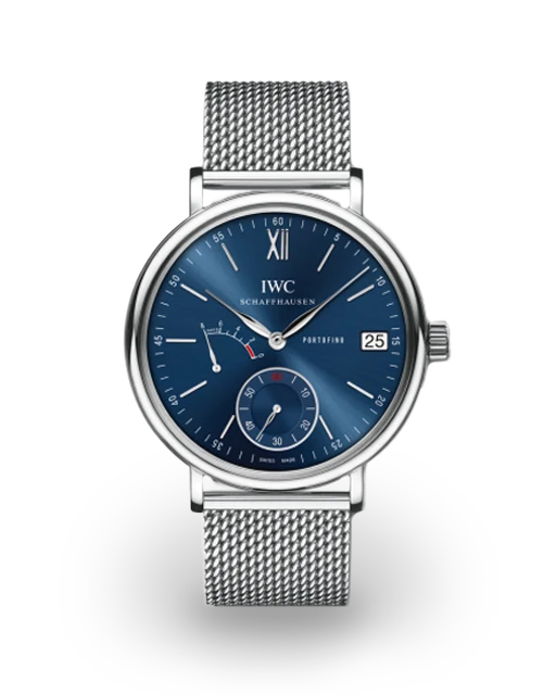 IWC Portofino Hand-Wound Eight Days Stainless Steel / Blue / Milanese IW5101-16  Model Image