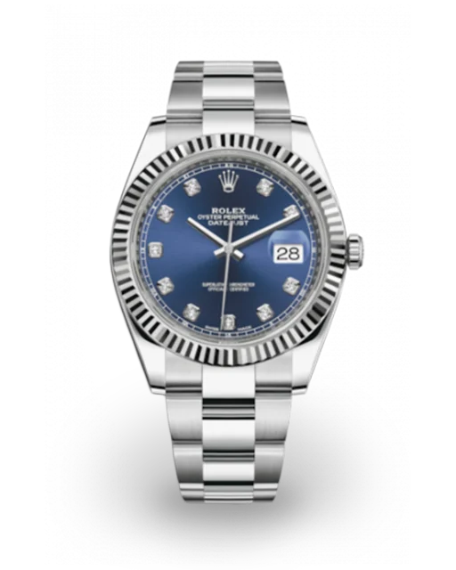 Rolex Datejust 41 Fluted / Blue / Diamond-Set / Oyster 126334-0015  Model Image