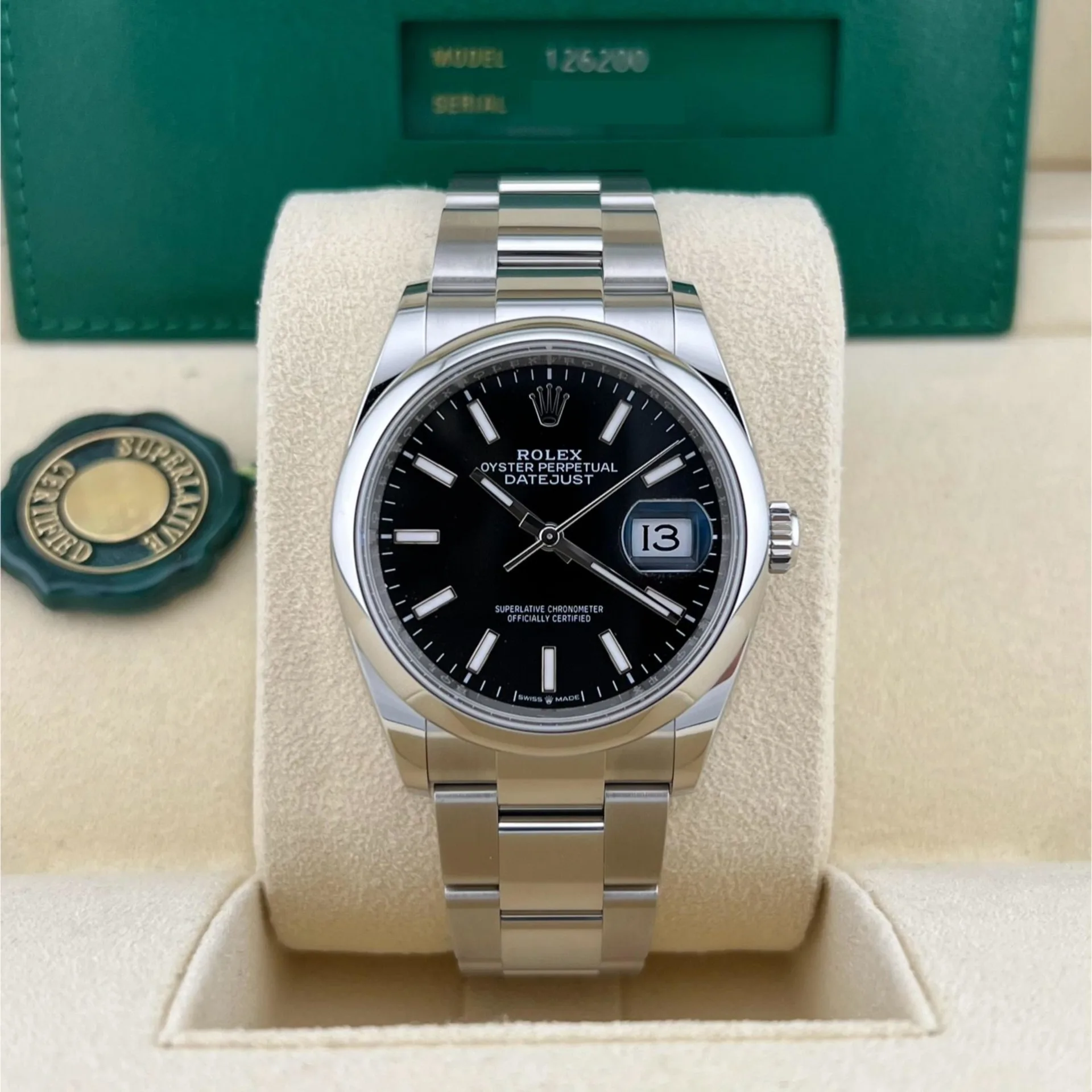 2024 Rolex Datejust 36 Smooth / Black / Oyster 126200-0004 Listing Image