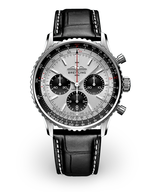 Breitling Navitimer B01Chronograph Steel / Silver / Strap AB0138241G1P1  Model Image