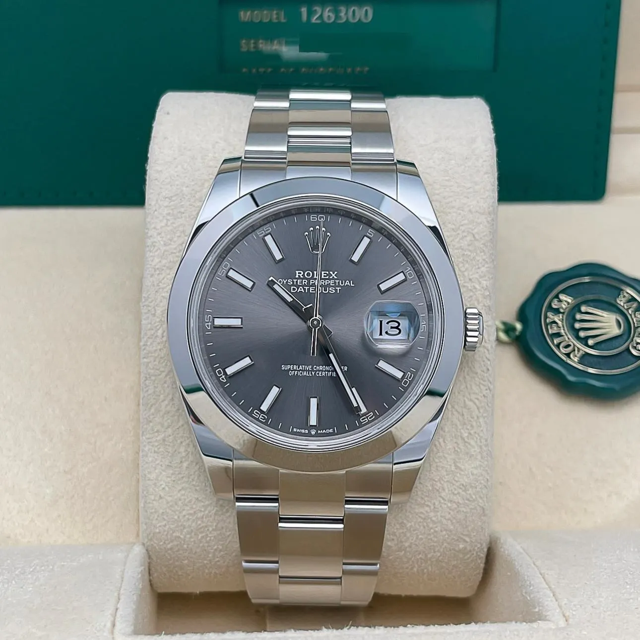 Rolex datejust store 41 rhodium oyster