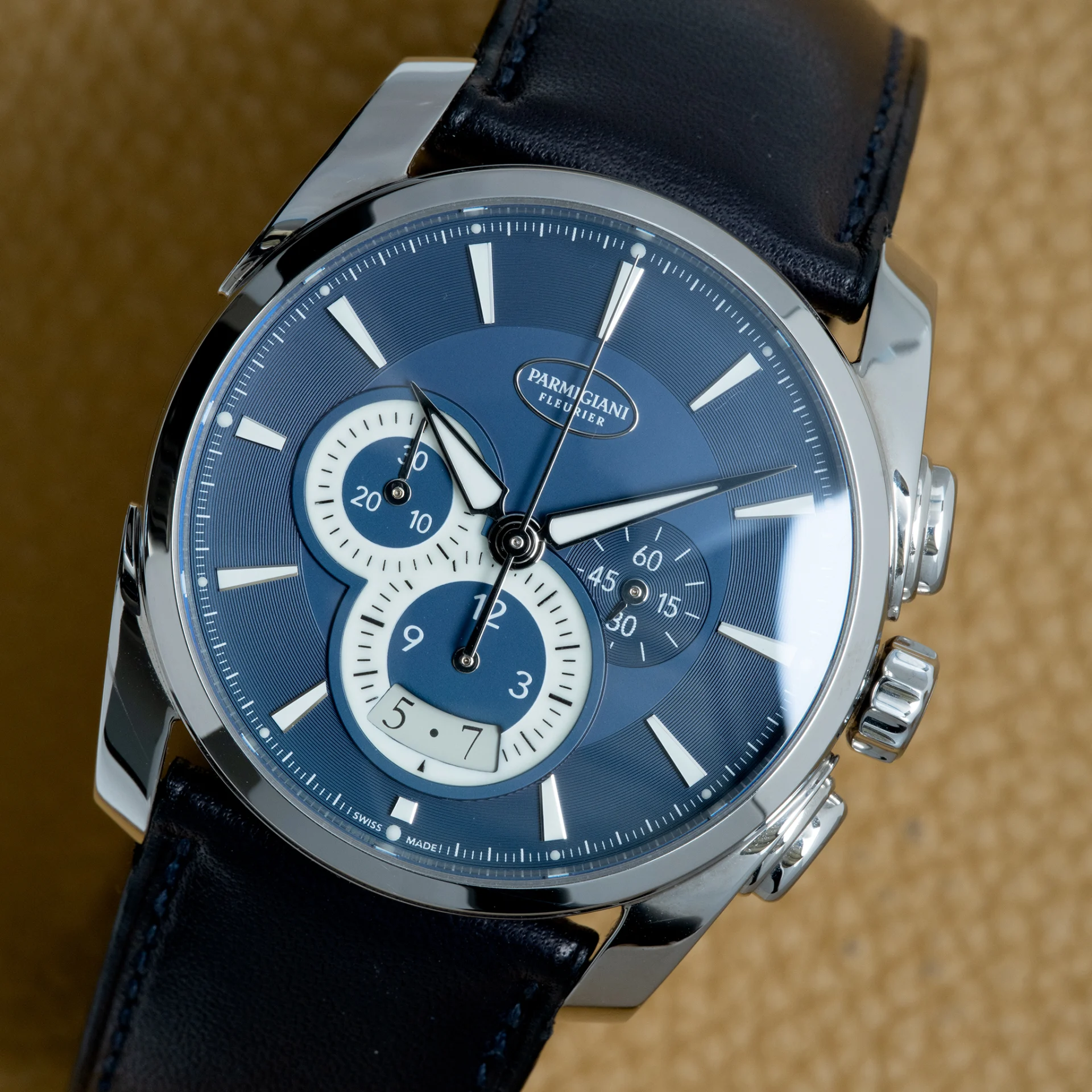 Parmigiani Fleurier Tonda Metrographe 40 Steel / Blue / Strap PFC274-0000600-HC3142