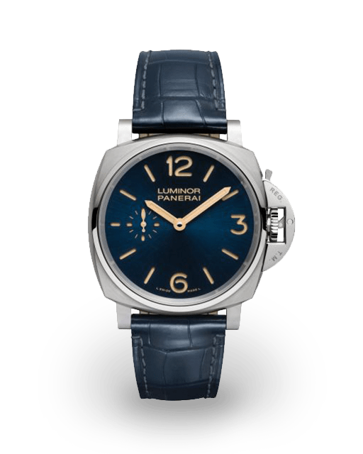 Panerai Luminor Due 42 3 Days Titanium Blue PAM00728 Watches Bezel