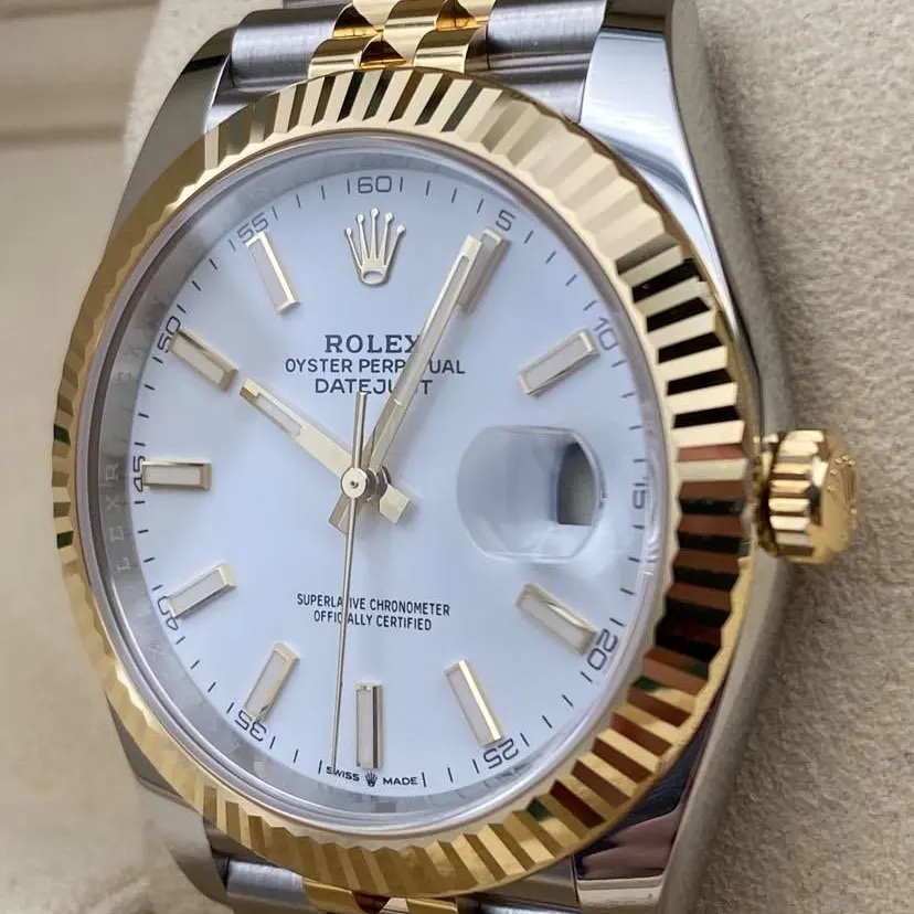2022 Rolex Datejust 41 Two-Tone / Fluted / White / Jubilee 126333-0016 Listing Image 2