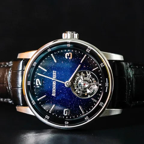 2021 Audemars Piguet CODE 11.59 Tourbillon White Gold / Blue Aventurine / Alligator 26396BC.OO.D002CR.01 Listing Image