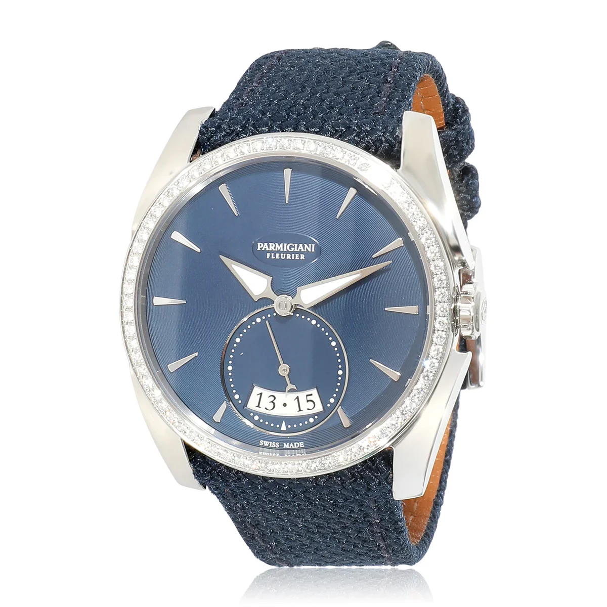 Parmigiani Fleurier Tonda Métropolitaine 33.1 Steel / Diamond-Set / Blue / Strap PFC273-0060600-X02521
