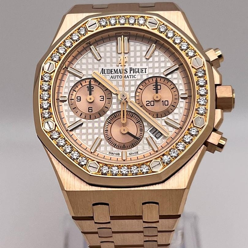 Audemars Piguet Royal Oak Chronograph 38 Rose Gold / Diamond-Set