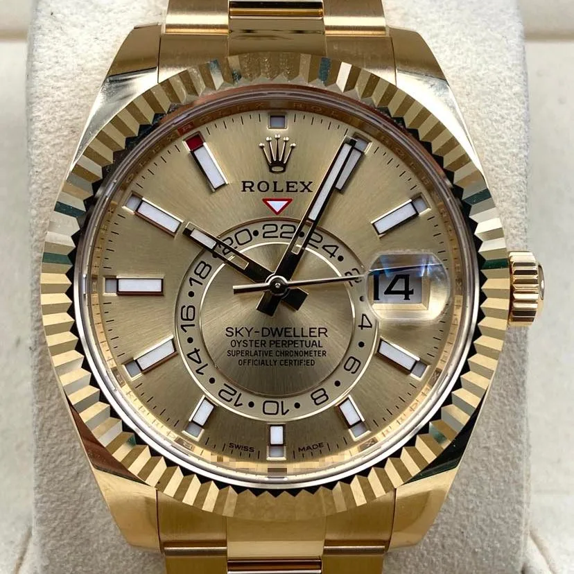 2022 Rolex Sky-Dweller Yellow Gold / Champagne / Oyster 326938-0003 Listing Image 1