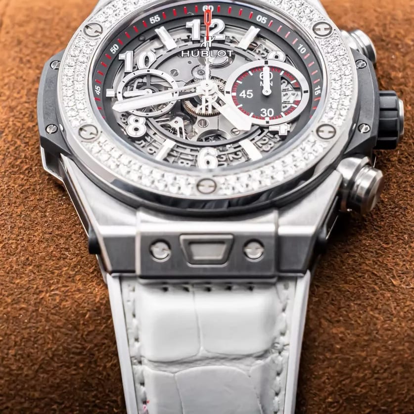 411.NM.1170.NM Hublot Unico Titanium Ceramic Bracelet Watch
