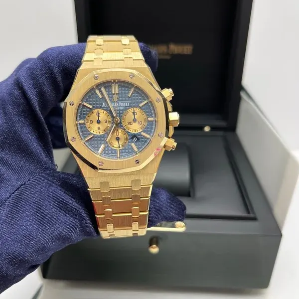 2019 Audemars Piguet Royal Oak Chronograph 41 Yellow Gold / Blue 26331BA.OO.1220BA.01 Listing Image