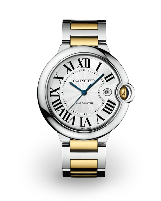 Cartier Ballon Bleu de Cartier 42 Two Tone / Silvered / Roman / Bracelet W69009Z3  Model Image