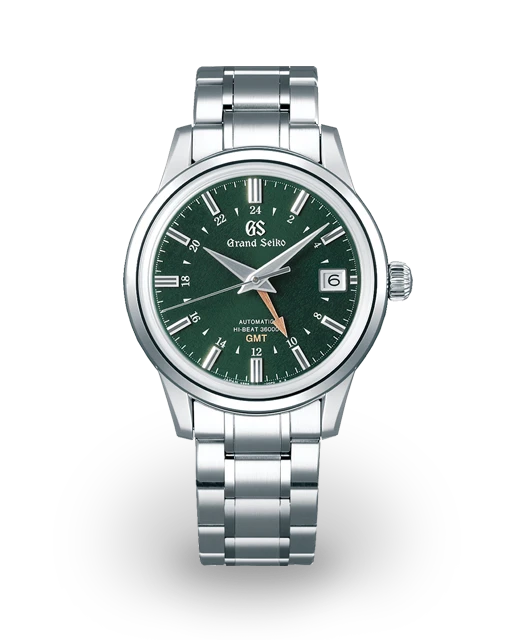 Grand Seiko Elegance Hi-Beat 36000 GMT "Shunbun" 39.5 Steel / Green / Bracelet SBGJ251   Model Image