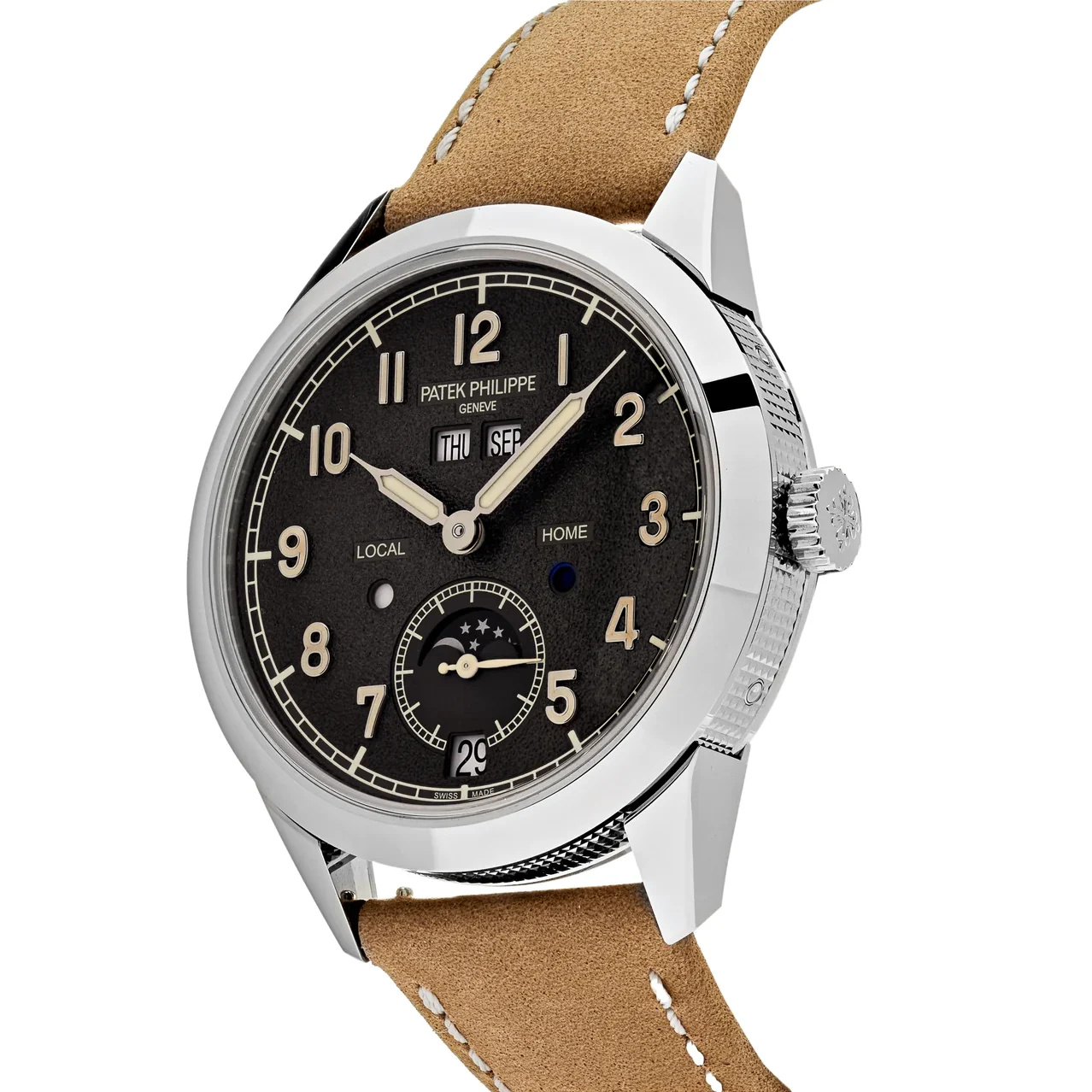 2022 Patek Philippe Travel Time Annual Calendar White Gold / Textured Charcoal Gray 5326G-001 Listing Image 2