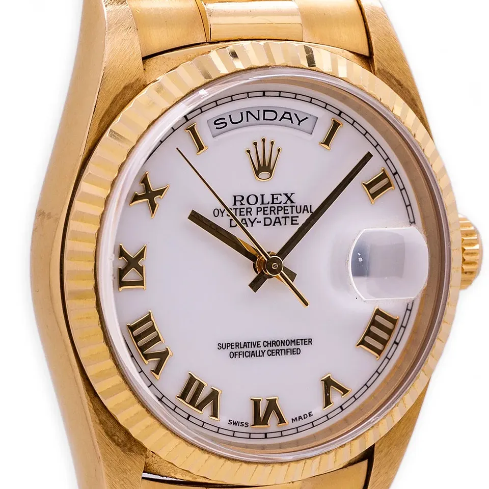 1997 Rolex Day-Date Yellow Gold / White / Roman / President 18238 Listing Image 3