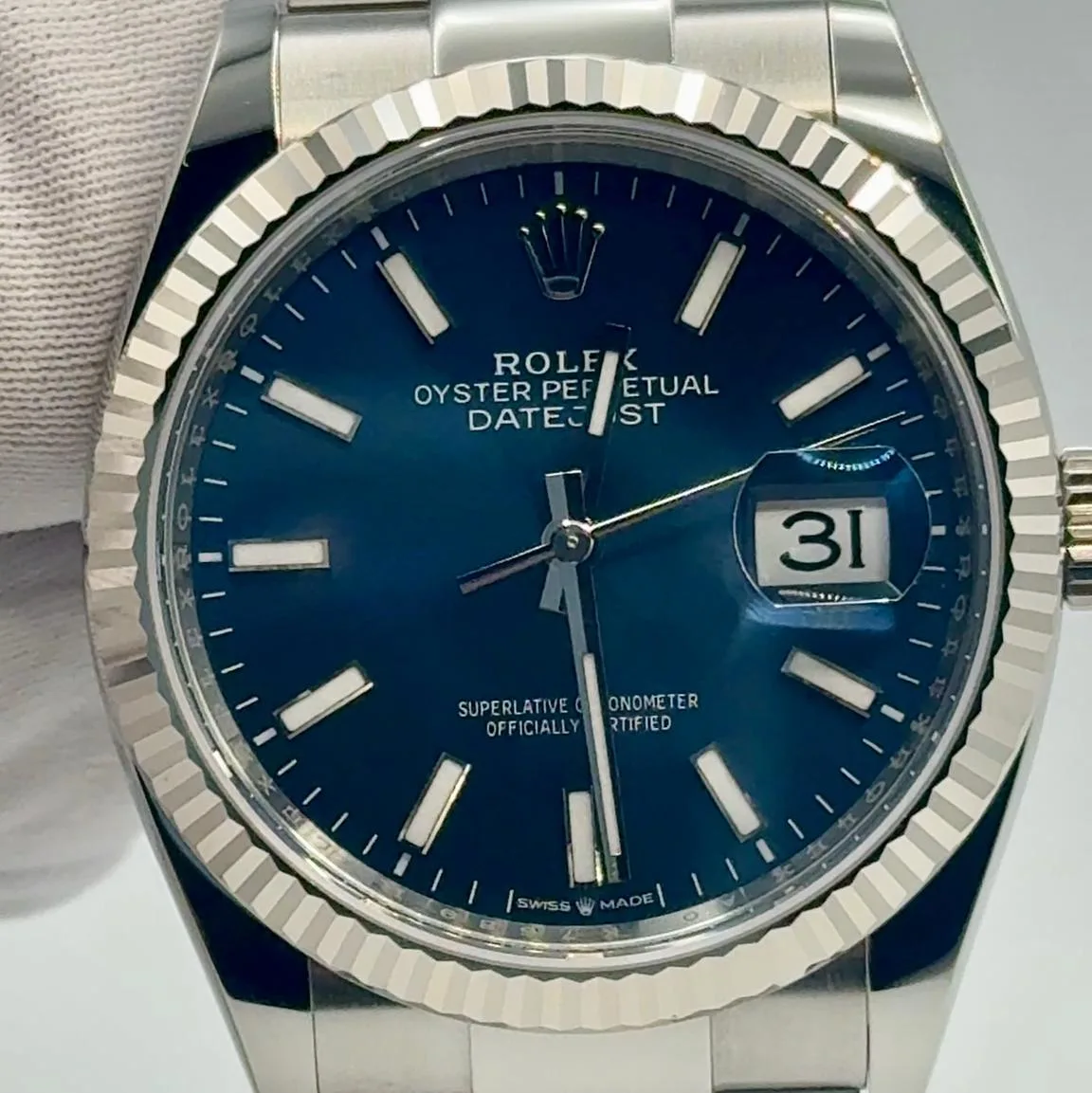 2024 Rolex Datejust 36 Fluted / Blue / Oyster 126234-0018