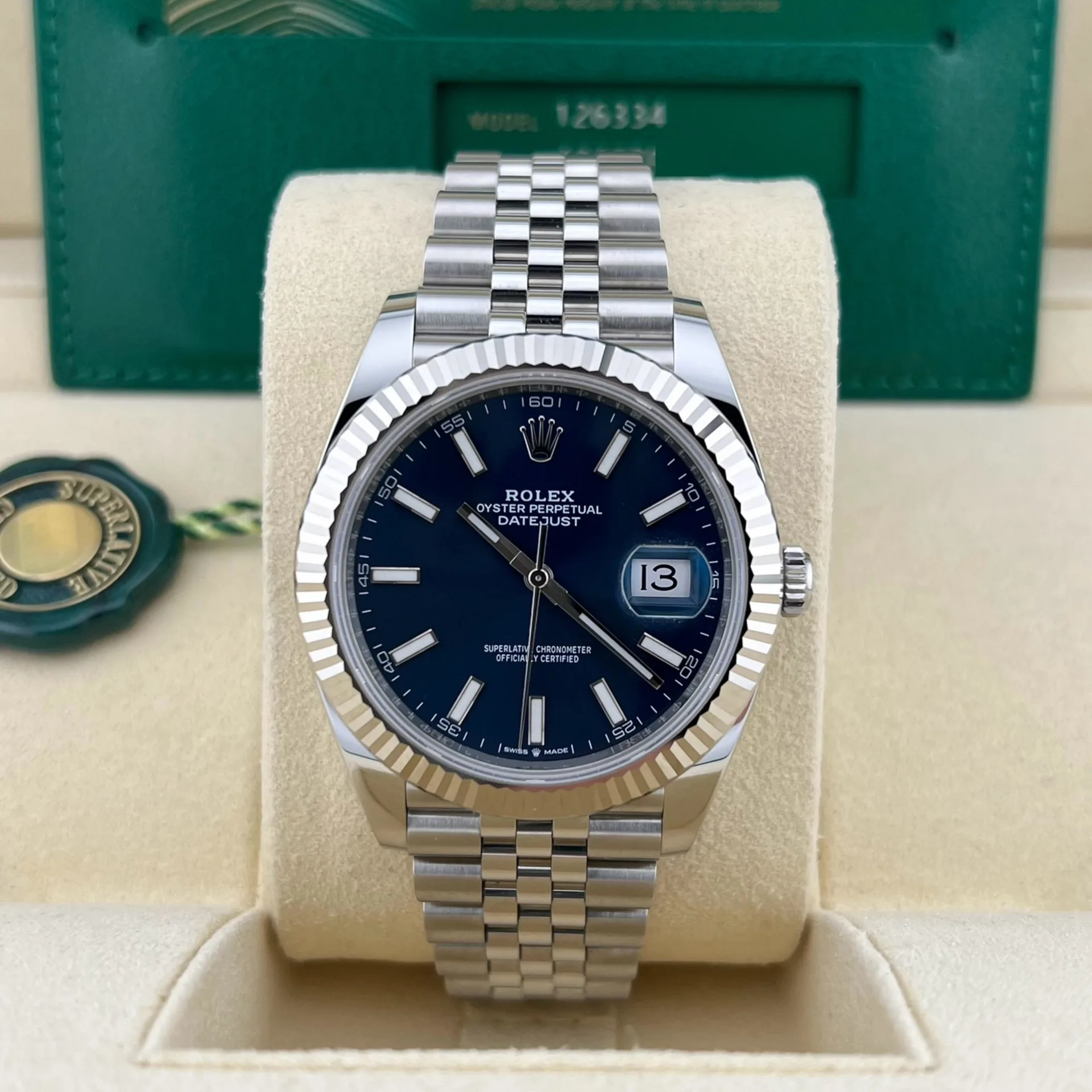 2025 Rolex Datejust 41 Fluted / Blue / Jubilee 126334-0002 Listing Image