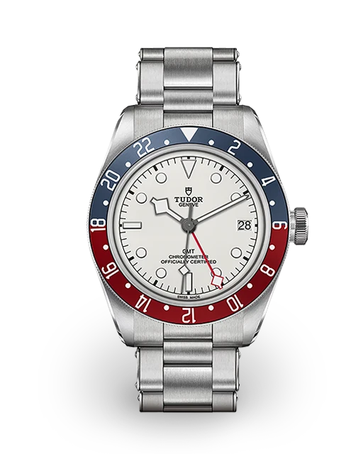 Tudor Men's Black Bay Silver Designer Wrist Watch Luxury