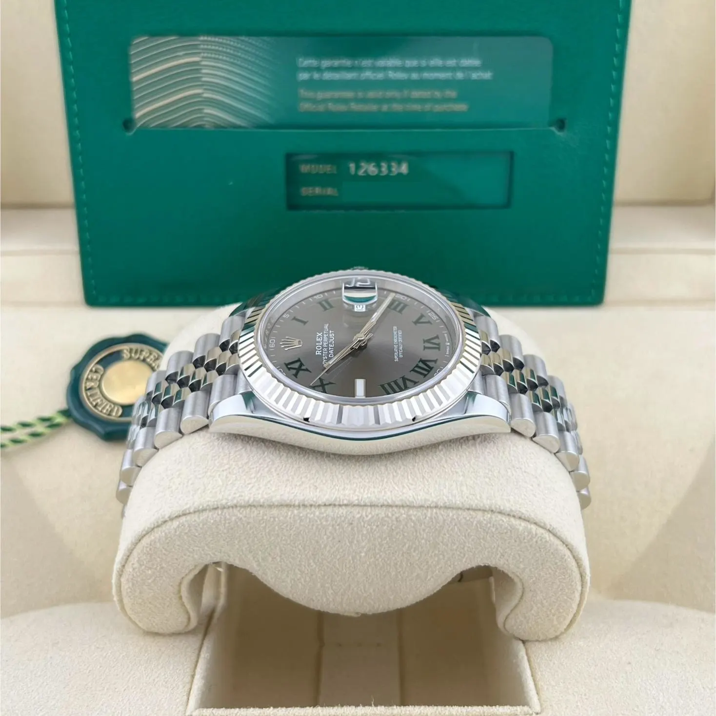 2024 Rolex Datejust 41 "Wimbledon" / Fluted / Jubilee 126334-0022 Listing Image 5