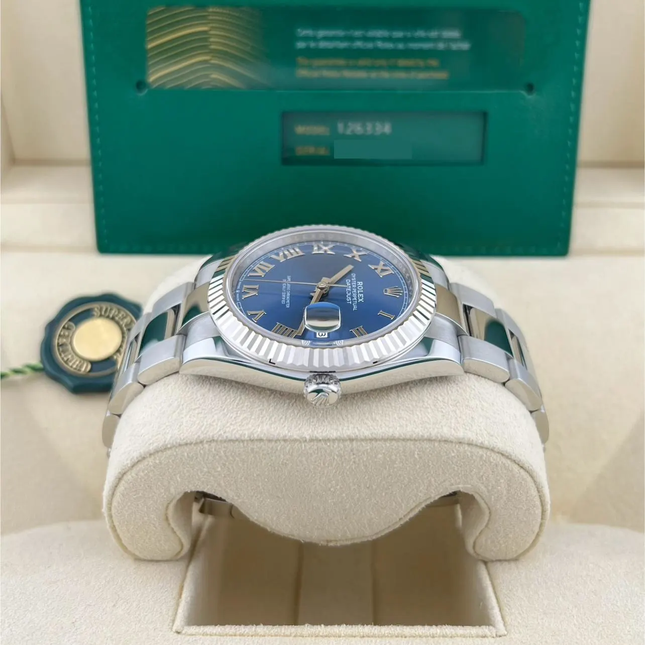 2024 Rolex Datejust 41 Fluted / Blue / Roman / Oyster 126334-0025 Listing Image 4