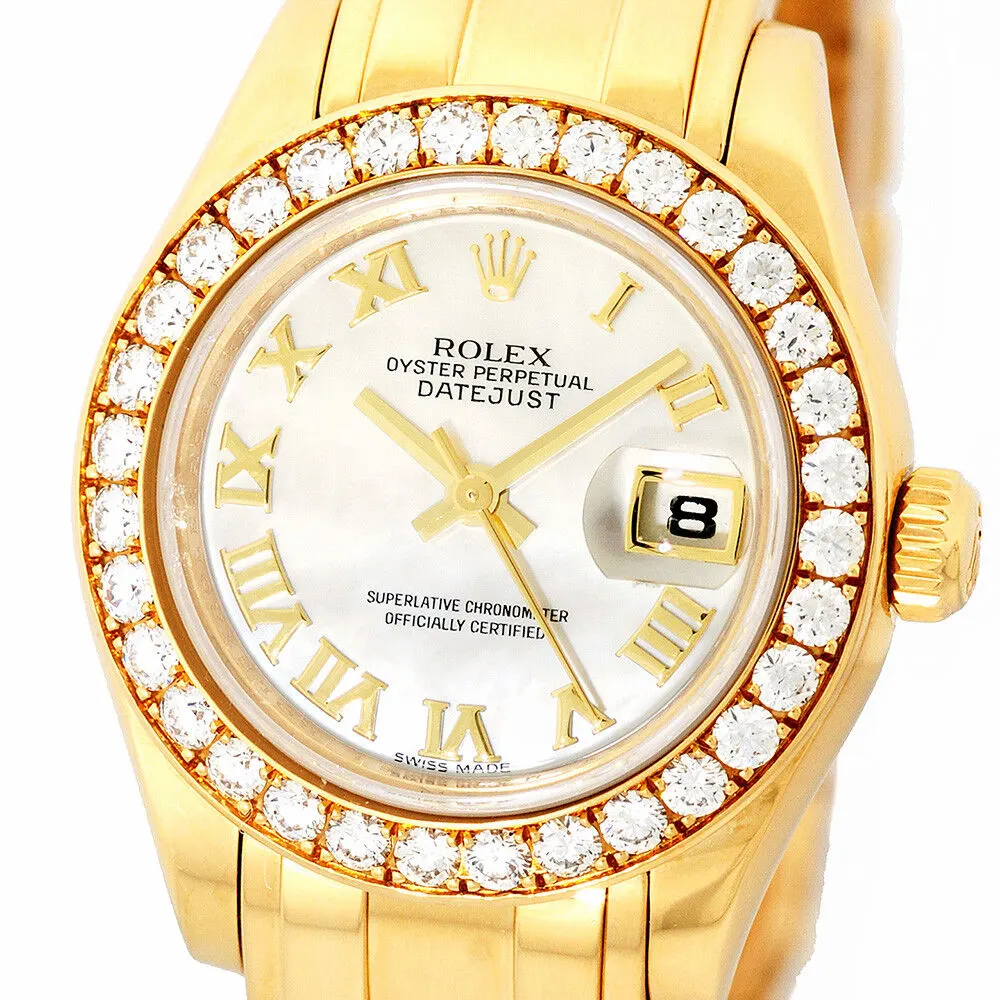 Rolex Datejust Pearlmaster 29 Yellow Gold / Diamond-Set / MOP / Roman 80298 Listing Image 2