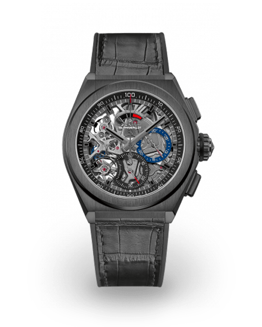 Zenith Defy El Primero 21 Black Ceramic / Skeleton / Alligator 49.9000.9004/78.R582  Model Image