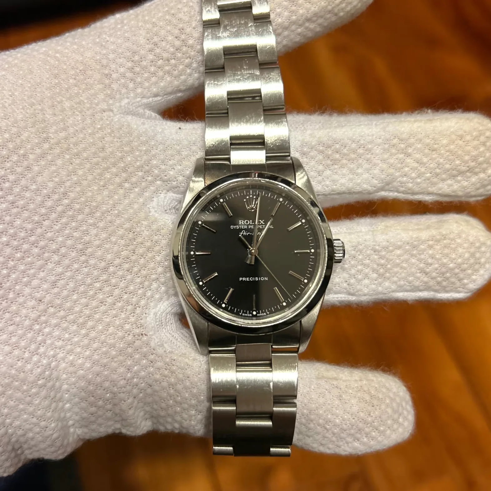 1997 Rolex Air-King 34 Smooth / Black / Oyster 14000
